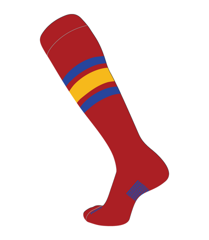 Slugger Socks -  Two-colored Tri-striped