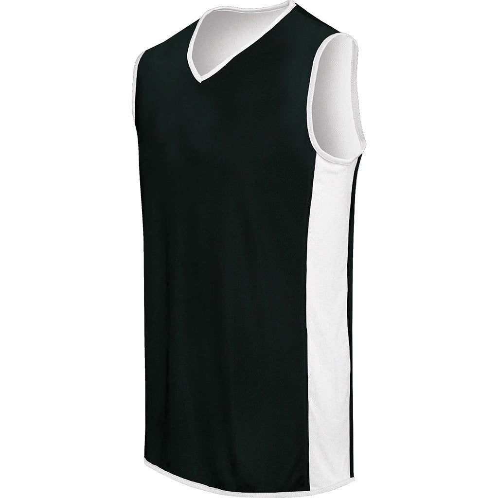  Custom Reversible Basketball Jersey mesh Sides Black and White  Youth Small